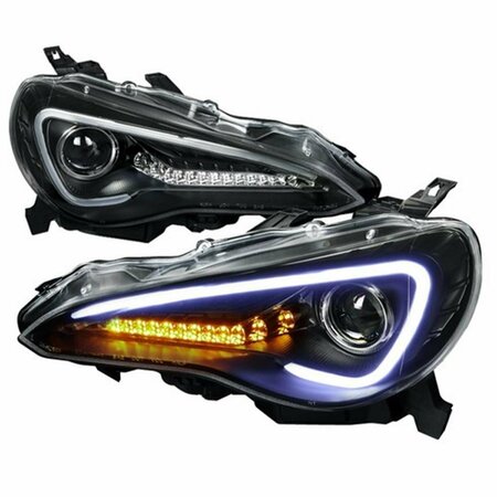 Projector Headlight Black Housing With LED For 12 To 14 Scion FRS, 12 X 25 X 29 In.